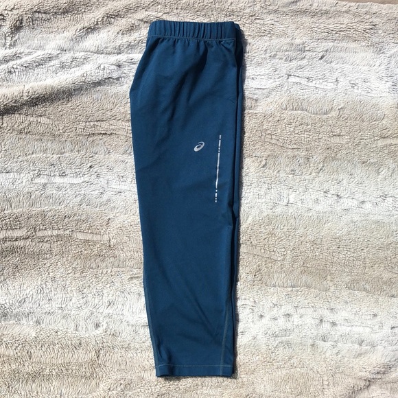 Asics Pants - ASICS Blue Running Capri- Med